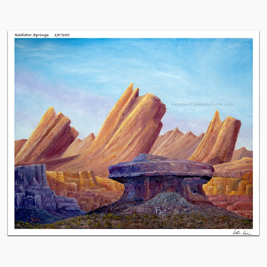 Radiator Springs Art of the Nerd Oil Paintings by Kevin Kurz