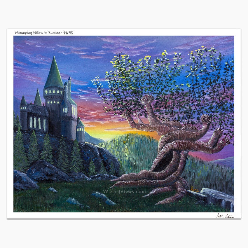 Whomping Willow in Summer Art of the Nerd Oil Paintings by