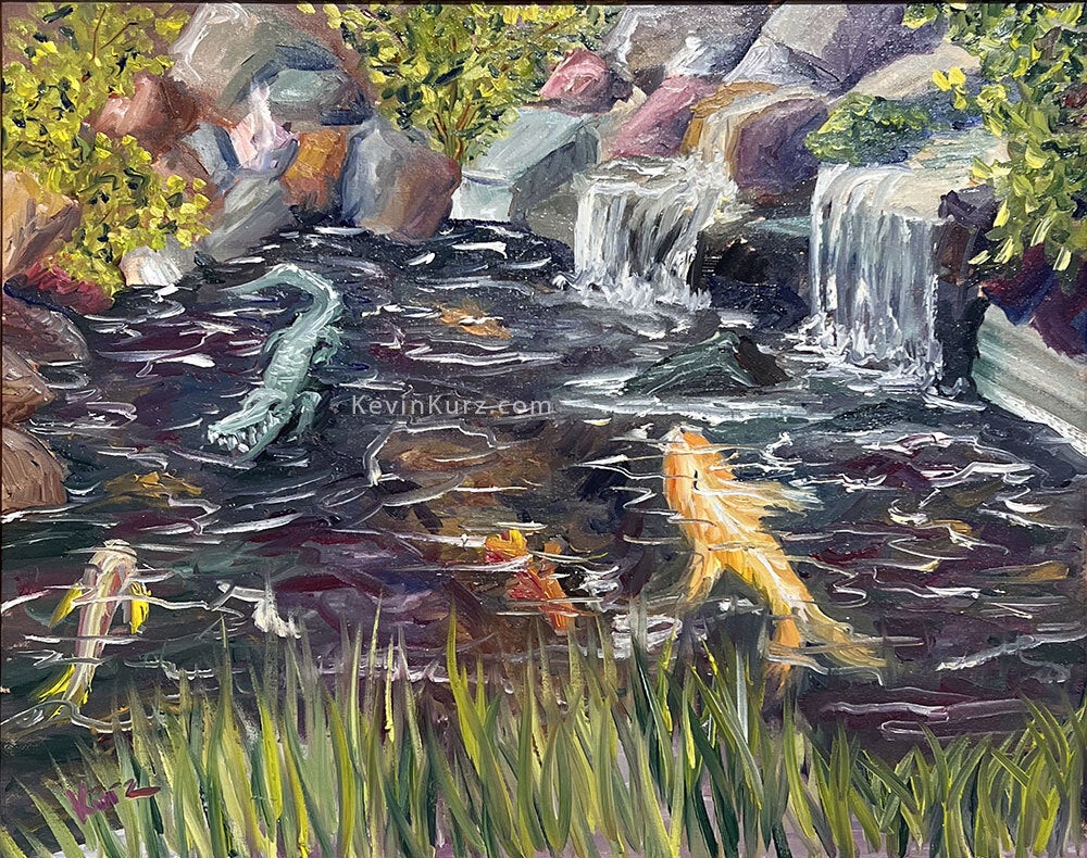 Cajun Koi Pond Art of the Nerd Oil Paintings by Kevin Kurz Cajun Koi Pond Art of the Nerd Oil Paintings by Kevin Kurz
